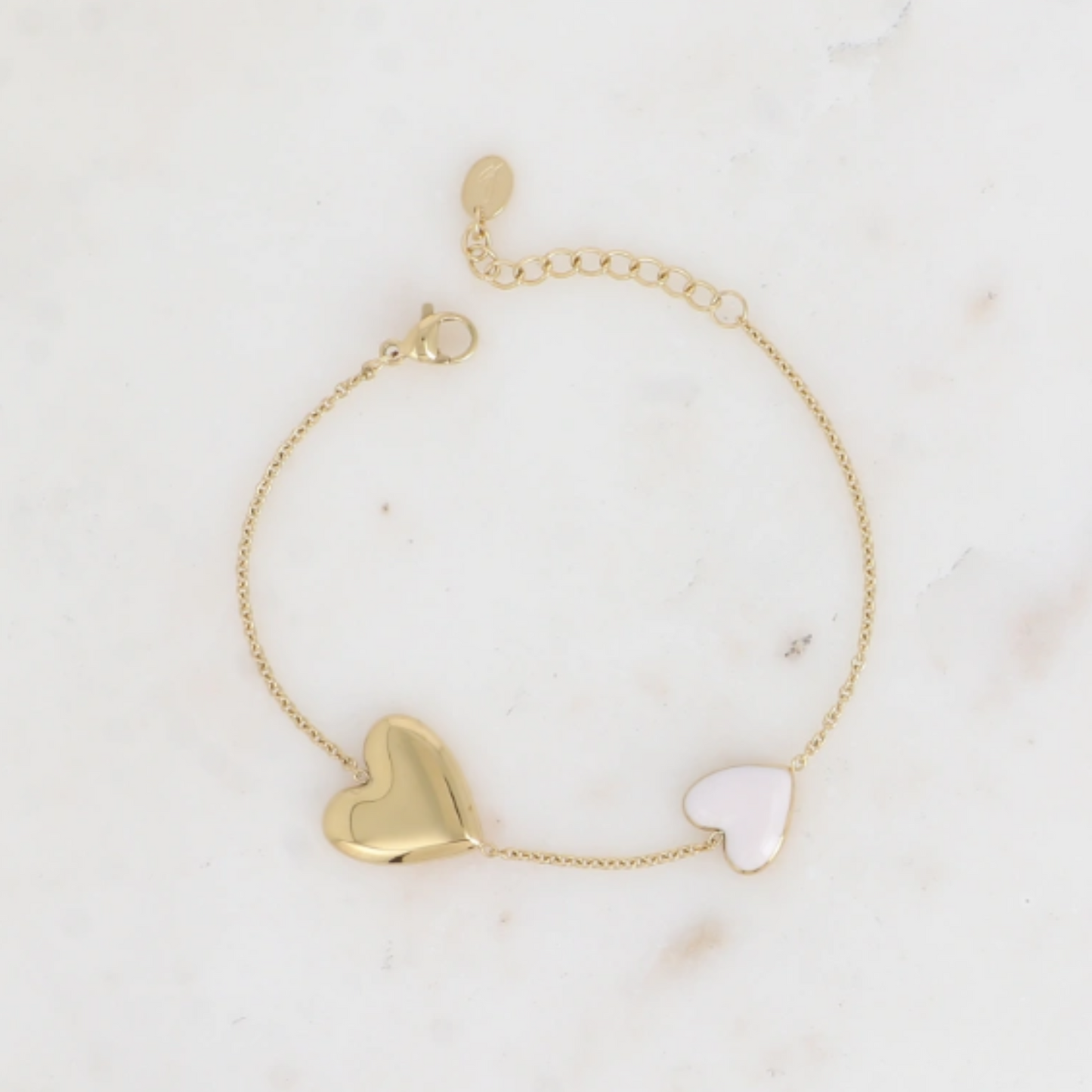 Bracelet double cœur