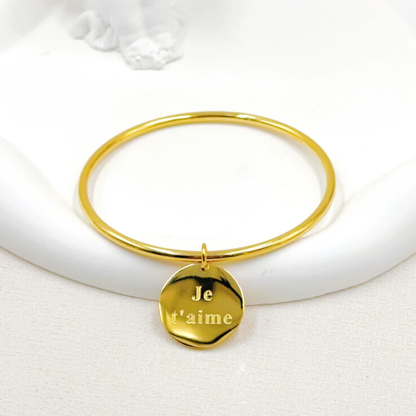 Bracelet jonc "Je t'aime"